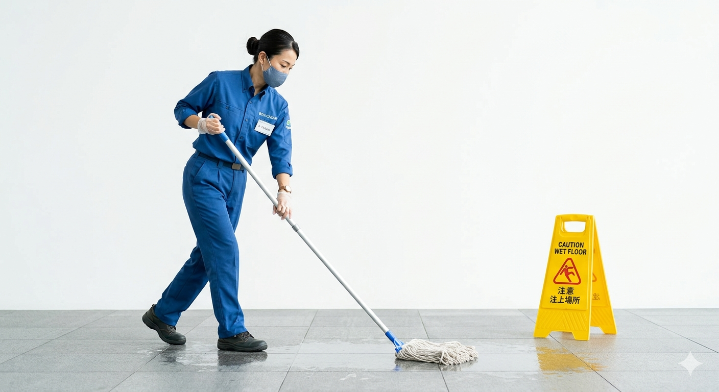 プロの清掃スタッフ